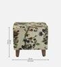 Sisak Fabric Foot Stool in With Biege Floral Print