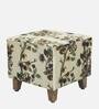 Sisak Fabric Foot Stool in With Biege Floral Print