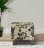 Sisak Fabric Foot Stool in With Biege Floral Print