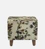 Sisak Fabric Foot Stool in With Biege Floral Print