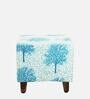 Sisak Fabric Foot Stool in With White Print