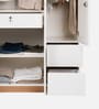 Juda 3 Door Wardrobe In Frosty White Finish