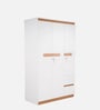 Juda 3 Door Wardrobe In Frosty White Finish