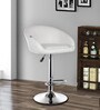 Judith Office Bar Stool Chair In White Colour