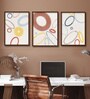 Juggling Act Multicolor Canvas Framed Art Panels Set of 3