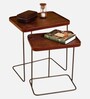 Juhe Nesting Table In Brown Colour (Set of 2)