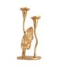Jules Double Gold Aluminium Candle Holder