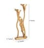 Jules Double Gold Aluminium Candle Holder