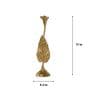 Jules Leaves Large Gold Aluminium Candle Holder