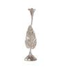 Jules Leaves Medium Silver Aluminium Candle Holder