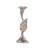 Jules Leaves Medium Silver Aluminium Candle Holder
