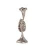 Jules Leaves Medium Silver Aluminium Candle Holder