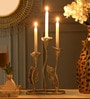 Jules Triple Gold Aluminium Candle Holder