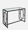 Julian Metal Console Table In Black Finish