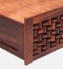 Julieta Sheesham Wood King Size Bed in Honey Finish with Hydraulic Storage