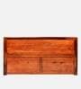 Julieta Sheesham Wood King Size Bed in Honey Finish with Hydraulic Storage