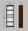 Julius Free Standing Tall units with 5 Open Shelves in Asian Walnut Finish