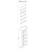 Julius Free Standing Tall units with 5 Open Shelves in Asian Walnut Finish