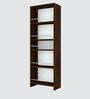 Julius Free Standing Tall units with 5 Open Shelves in Asian Walnut Finish
