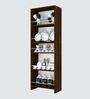 Julius Free Standing Tall units with 5 Open Shelves in Asian Walnut Finish