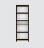 Julius Free Standing Tall units with 5 Open Shelves in Asian Walnut Finish