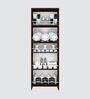 Julius Free Standing Tall units with 5 Open Shelves in Asian Walnut Finish