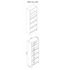 Julius Free Standing Tall units with 5 Open Shelves in Chiyoda Wange Finish