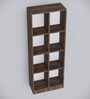 Julius Free Standing Tall units with 5 Open Shelves in Cochwood Brown Finish
