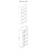 Julius Free Standing Tall units with 5 Open Shelves in Highland Pine Finish