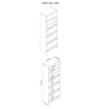 Julius Free Standing Tall units with 5 Open Shelves in Plateau Apple Finish