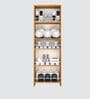 Julius Free Standing Tall units with 5 Open Shelves in Plateau Apple Finish