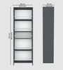 Julius Free Standing Tall units with 5 Open Shelves in Slate Grey Finish