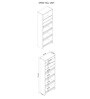 Julius Free Standing Tall units with 5 Open Shelves in Slate Grey Finish