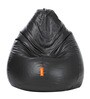 Classic XXXL Bean Bag with Beans in Black Colour