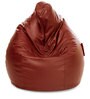 Sac XXXL Leatherette Bean Bag with Beans in Tan Colour