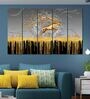 Jumping Deer Multicolour MDF (Set of 5) Art Panels