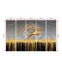 Jumping Deer Multicolour MDF (Set of 5) Art Panels