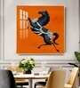 Jumping Horse Glass Finish Square Wall Art