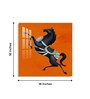 Jumping Horse Glass Finish Square Wall Art