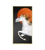 Jumping Horse With Blond Glass Finish Vertical Wall Art