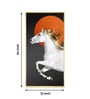 Jumping Horse With Blond Glass Finish Vertical Wall Art