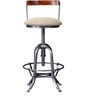 Siglo Bar Chair in Silver Finish