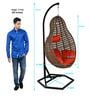Jungfrau Wicker Swing In Brown Finish