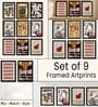 Bar & Drinks Wall Art Framed Set of 9