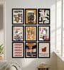 Bar & Drinks Wall Art Framed Set of 9