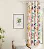 Jungle Safari Buttercream Printed Polyester Curtains for Window Pack of 2