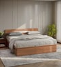 Juno King Size bed with Box Storage in Brown Colour