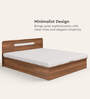 Juno King Size bed with Box Storage in Brown Colour