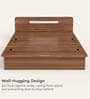 Juno King Size bed with Box Storage in Brown Colour
