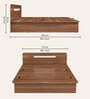 Juno King Size bed with Box Storage in Brown Colour